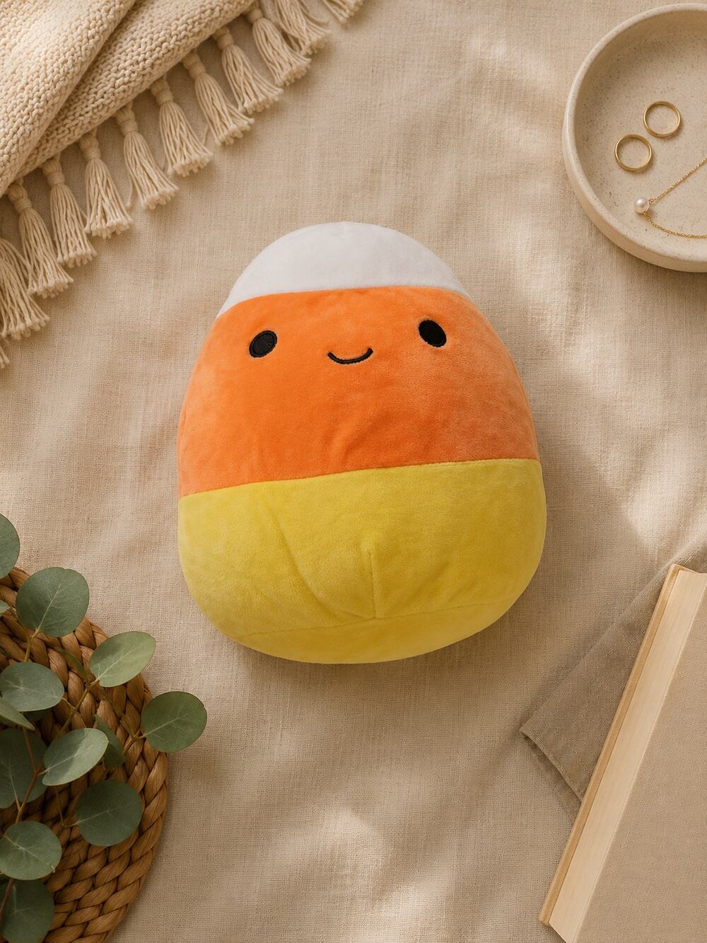 Squishmallows Candy Corn Plush Kellytoy Halloween Stuffed Animal 8"